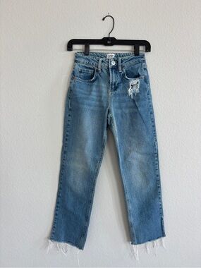 BDG Light Blue Straight-Leg Distressed Jeans